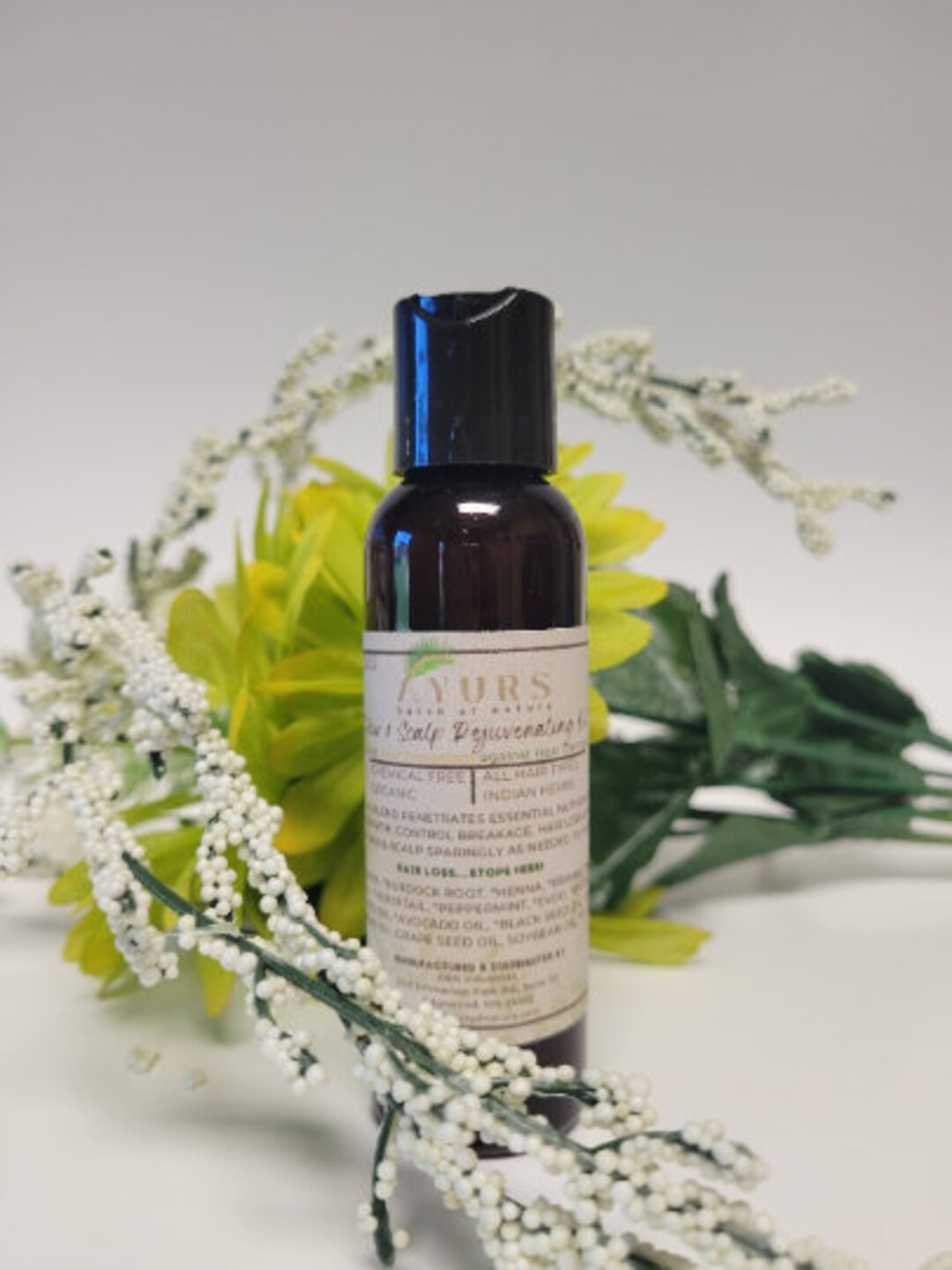 2 Oz Ayurveda Hair Scalp Growth Oil, Hair Loss, Alopecia, Baldness