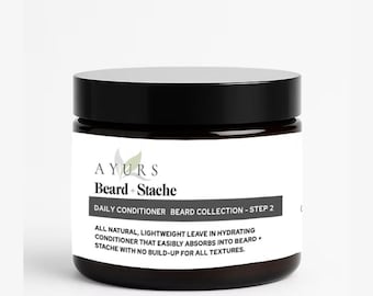 Ayurvedic Beard Moisturizer, Organic Beard & Stache Cream, Hydrating, Healthy Beard, All Beard Types and Textures