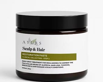 Scalp & Hair Paste, Saw Palmetto, Fenugreek Ayurveda, combined for ultimate hair care, deep conditioner, leave in, natural ingredients