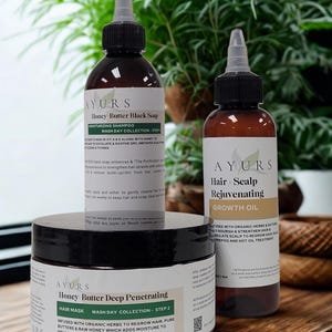 Honey Butter Moisturizing Hair Mask, Ayurvedic Deep Conditioner, Amla, Leave In, Hair Growth, Horsetail, Brahmi, Indian herbs, Natural image 4