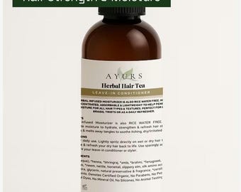 4oz Herbal Hair Tea Leave In Moisturizer, Braid Loc Spray, Hair Growth, Amla, Bhringraj, Hibiscus, Neem, Pro V, Panthenol, Braid Spray, Aloe