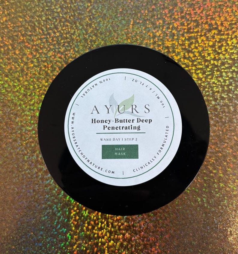 Honey Butter Moisturizing Hair Mask, Ayurvedic Deep Conditioner, Amla, Leave In, Hair Growth, Horsetail, Brahmi, Indian herbs, Natural image 5