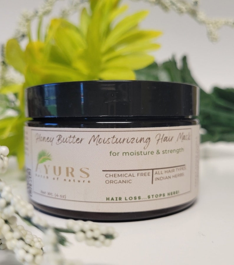 4oz Honey Butter Moisturizing Hair Mask Ayurvedic Etsy