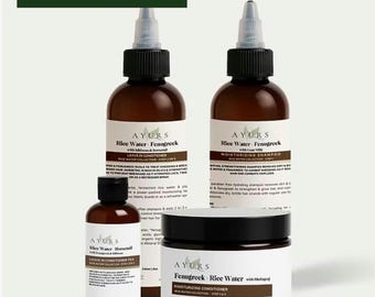Rijstwater haargroeicollectie, fenegriek, heermoes, ayurveda-indische kruiden, bhringraj, gezond haar