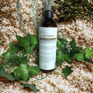 8oz Goat Milk Rice Water Fenugreek + Bhringraj Hair Cleanser Shampoo, Indian Herbs, Rice Water, Hair Growth, Shedding, Healthy Scalp image 2