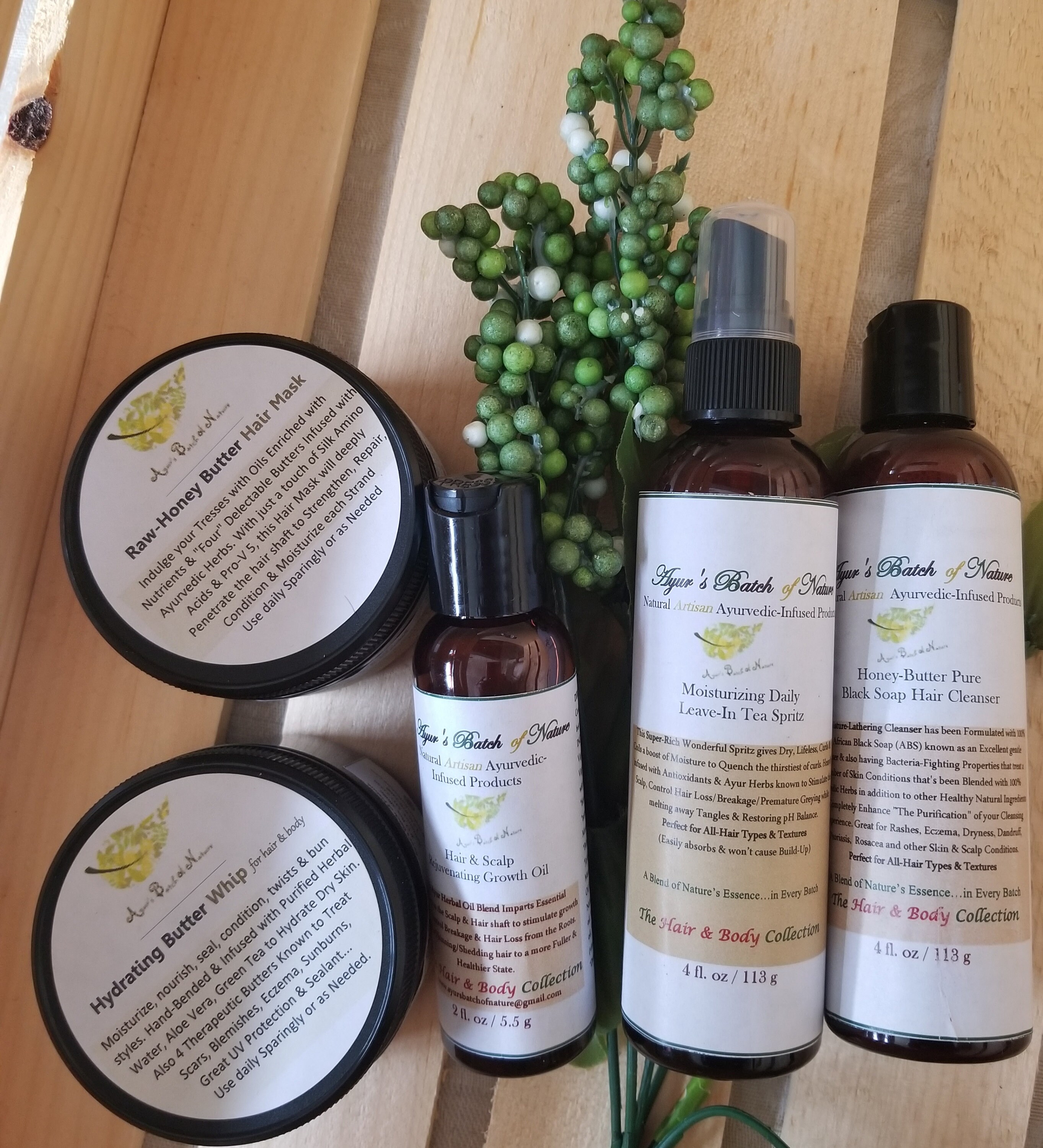 Natural Hair Skin Gift Set Of 5 Large Products Mothers Day Etsy