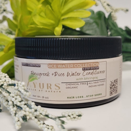 8oz Fenugreek Bhringraj Rice Water Deep Conditioner Fermented Etsy