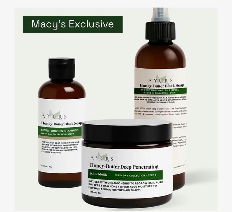 Honey Butter Moisturizing Hair Mask, Ayurvedic Deep Conditioner, Amla, Leave In, Hair Growth, Horsetail, Brahmi, Indian herbs, Natural image 3