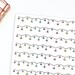 Rainbow star garland stickers - 10 divider stickers, planner stickers, bullet journal stickers, cute stickers, star stickers, kawaii sticker