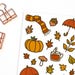 Autumn stickers - 19 cute autumn themed stickers, fall stickers, seasonal stickers, planner stickers, halloween stickers, bujo stickers