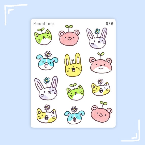cartoon animal stickers