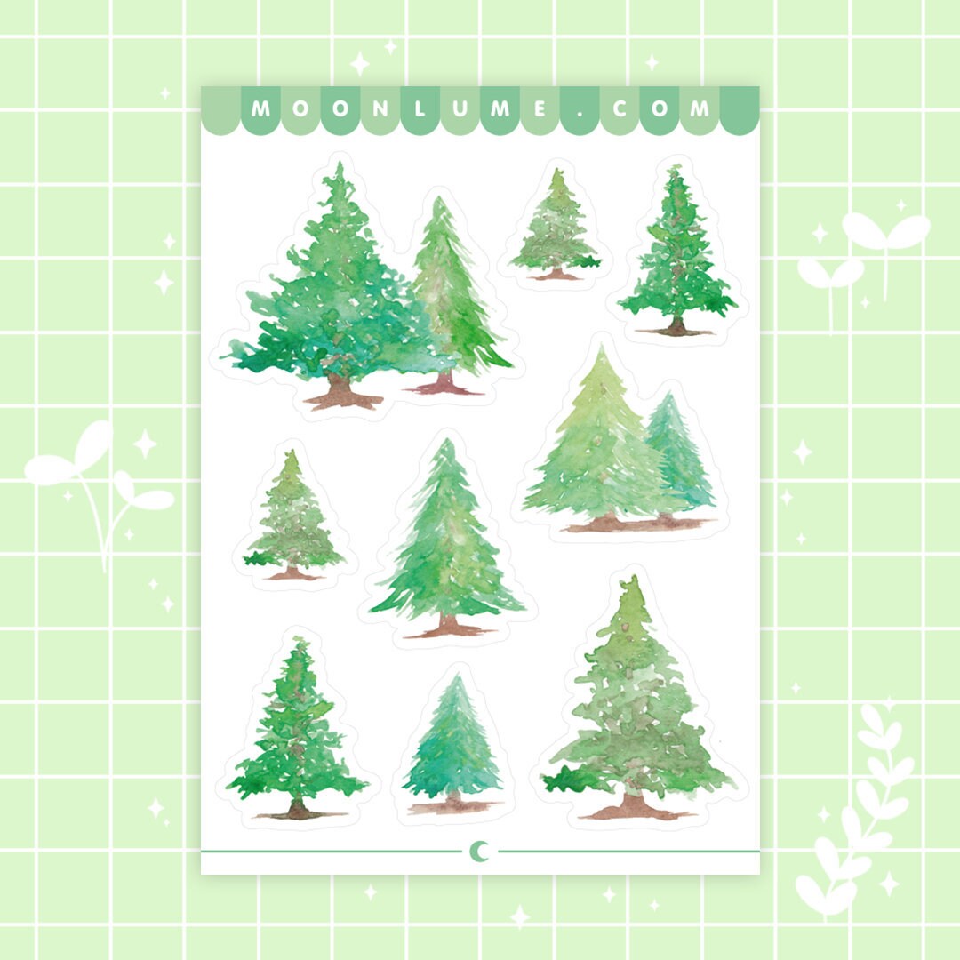 Paper, Party & Kids Scrapbooking Tree Stickers for Planners and Bullet