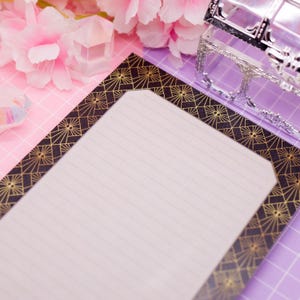 Art Deco Clair Obscur - A6 memo pad notepad - 50 sheets, non-sticky memo notepad for quick notes, bullet journals, shopping lists, geometric