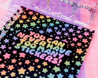Herbruikbaar stickerverzamelboek: Rainbow Stars A6-album