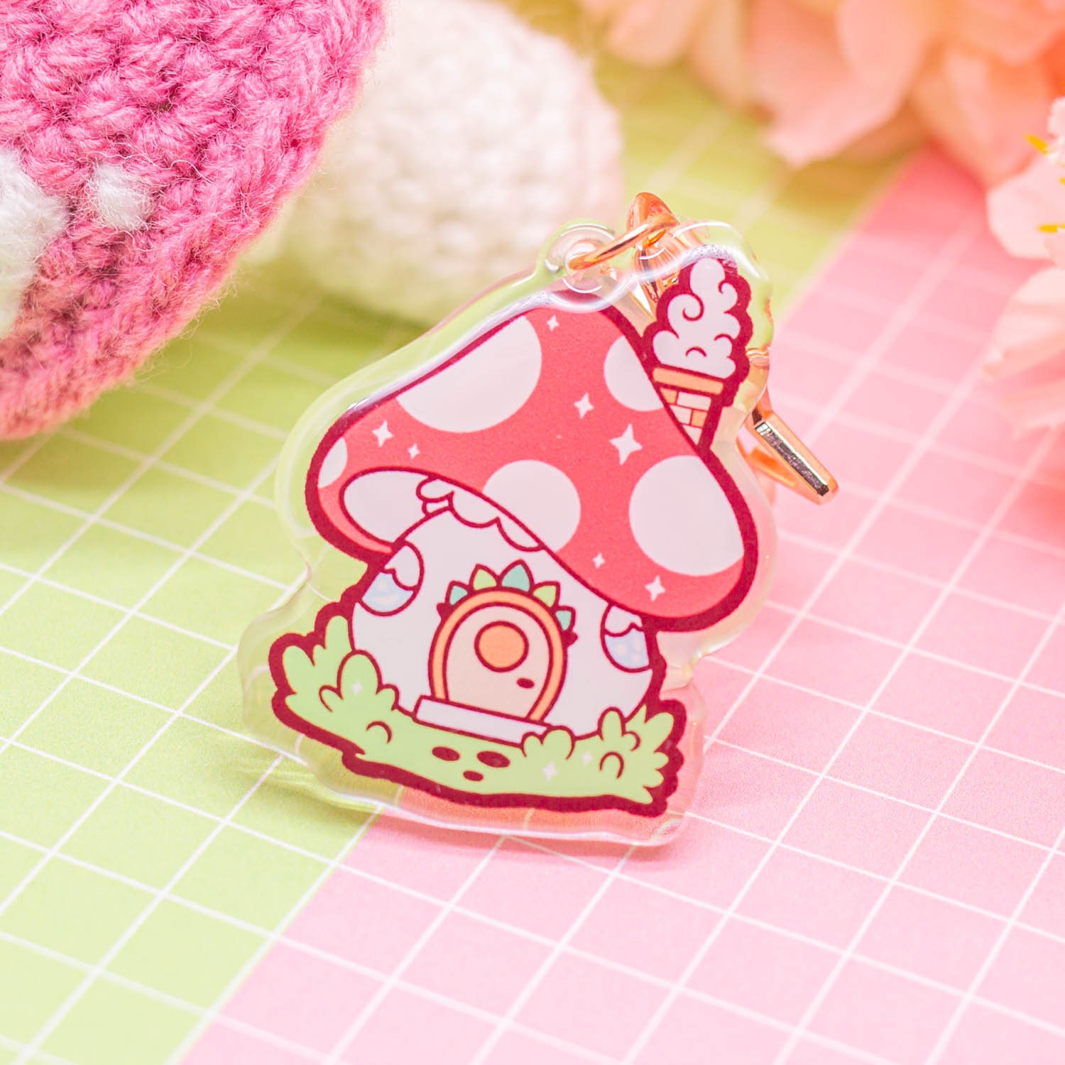 Mimikyu Tamagotchi Pokemon Acrylic Keychain Charm Keyring Bag Charm Gamer  Cute Kawaii Style 