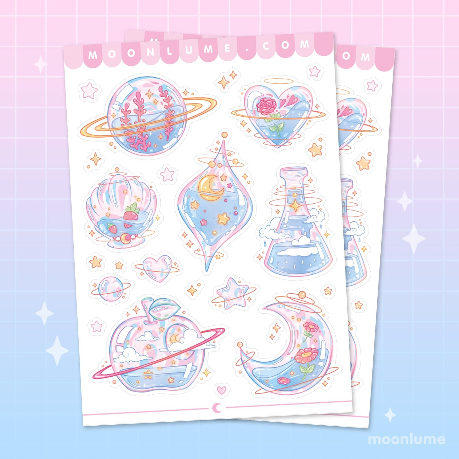 Dream Drinks Transparent Sticker Pastel Stickers Kawaii Stickers Laptop  Stickers journal Vinyl Stickers Die Cut Stickers 