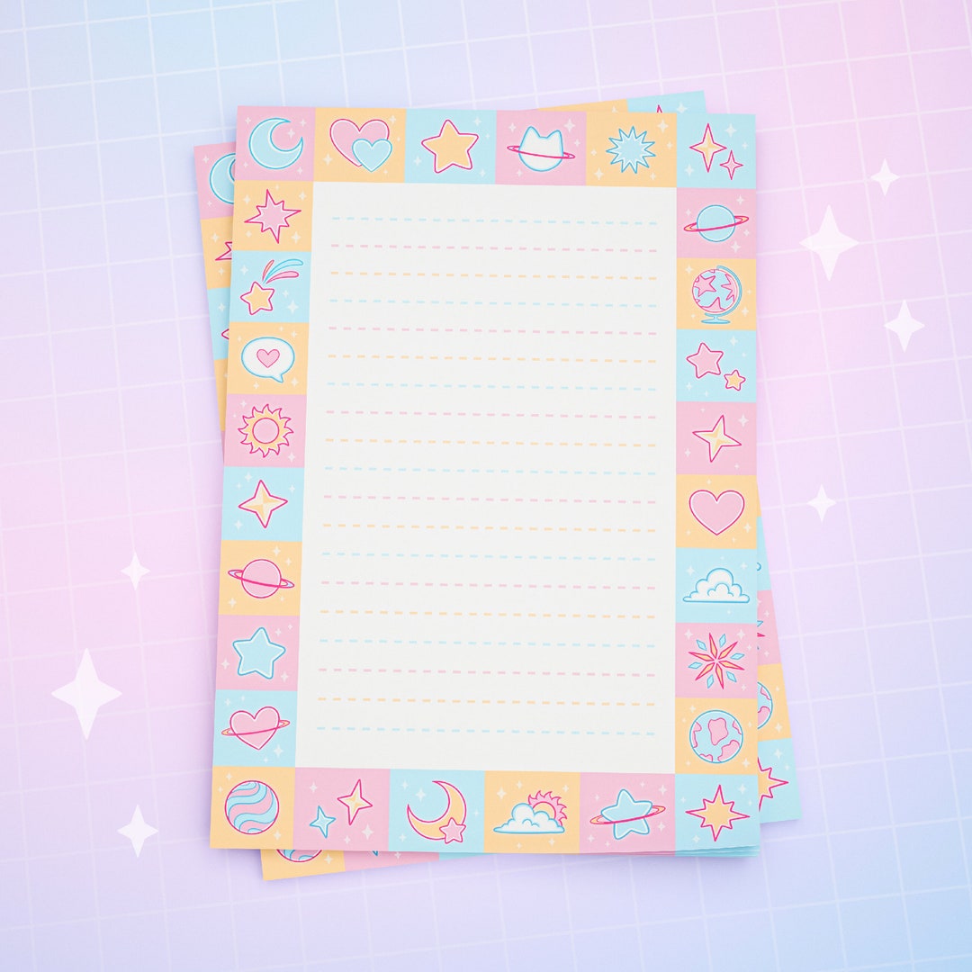 Celestial Pastels Memo Pad / Notepad 50 Sheets A6 Nonsticky Memo