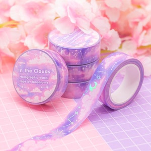 In the Clouds Holographic Washi Tape - Cosmic Dreamy Decorative Tape ...