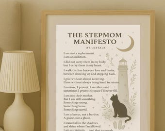 Stepmom Manifesto Print: Empowering Blended Family Art (Digital Download)