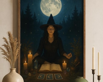 Witchy Meditation Ritual Decor