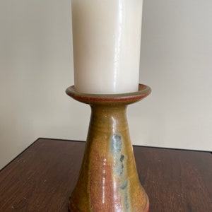 Pillar candle holder, ceramic candle holder, handmade candle holder, stoneware pillar candle holder, rustic candle holder