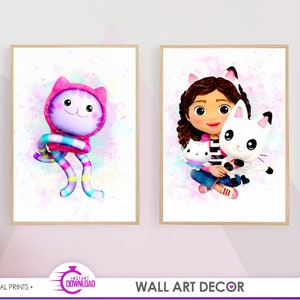 Gabby dollhouse decoration, Girls room decor, Gabby dollhouse poster, Gabby dollhouse printable, Digital wall art, kids wall art