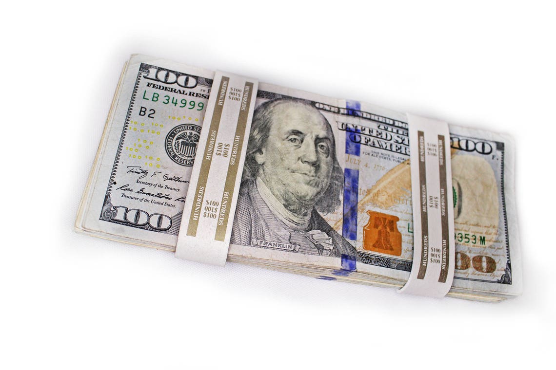 Color Money Band ONE HUNDRED DOLLARS Etsy