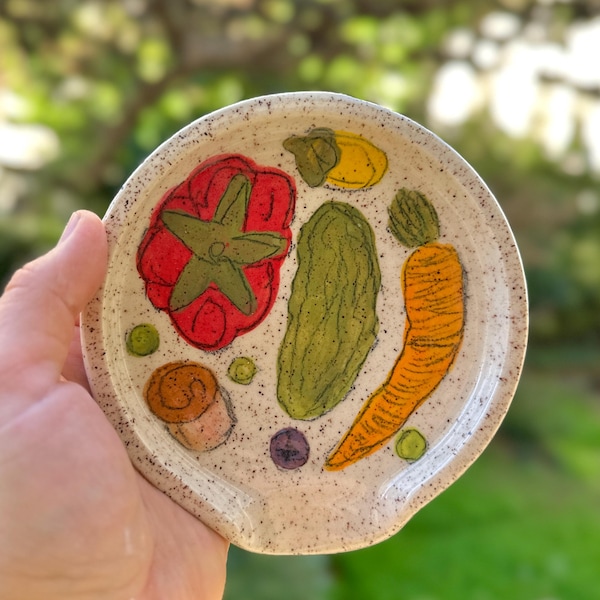 Handmade Vegetable Spoon Rest
