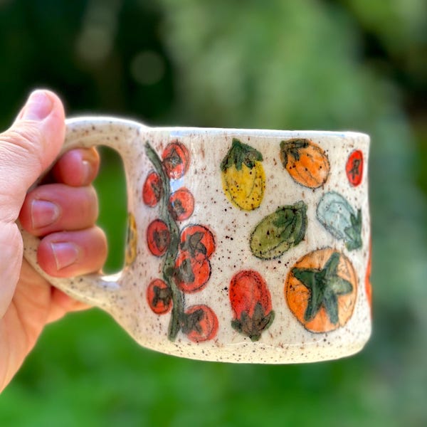 Taza de tomate hecha a mano ¡hecha a pedido!