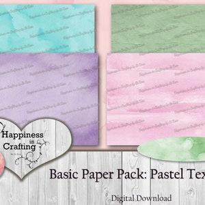 Basic Paper Pack: Pastel Textures 20 Pages Instant Digital Download, Printable, Digital Kit for Junk Journals, Scrapbooking, Gi Kerr image 4