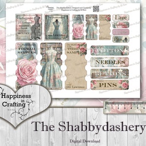 The Shabbydashery Instant Digital Download, Printable, Digital Kit for Junk Journals, Scrapbooking, Happiness in Crafting, Gi Kerr image 5