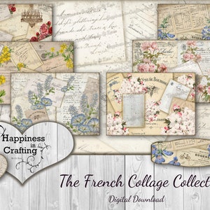 The French Collage Collection - Instant Digital Download, Digital Printable for Junk Journals, Scrap Booking, Gi Kerr