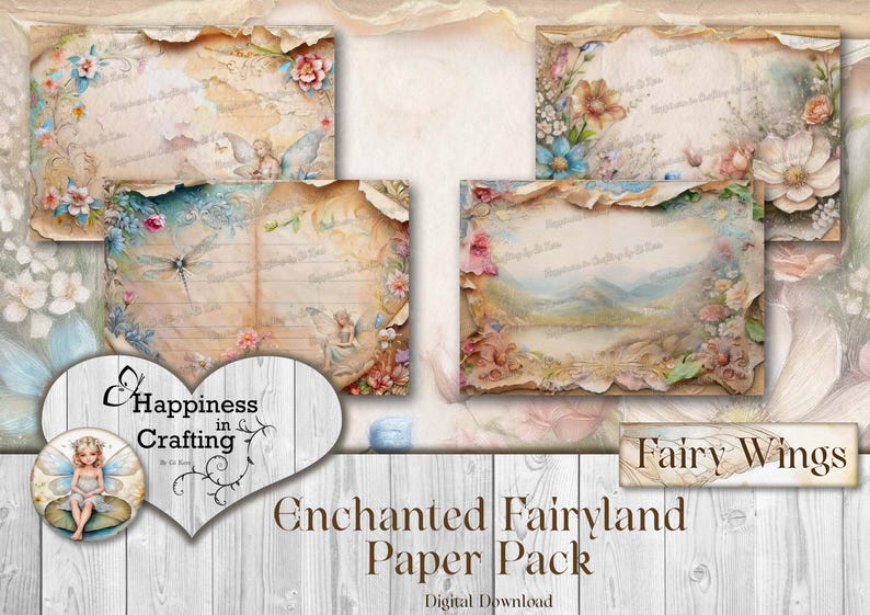 Enchanted Fairyland Paper Pack - Instant Digital Download, Printable ...