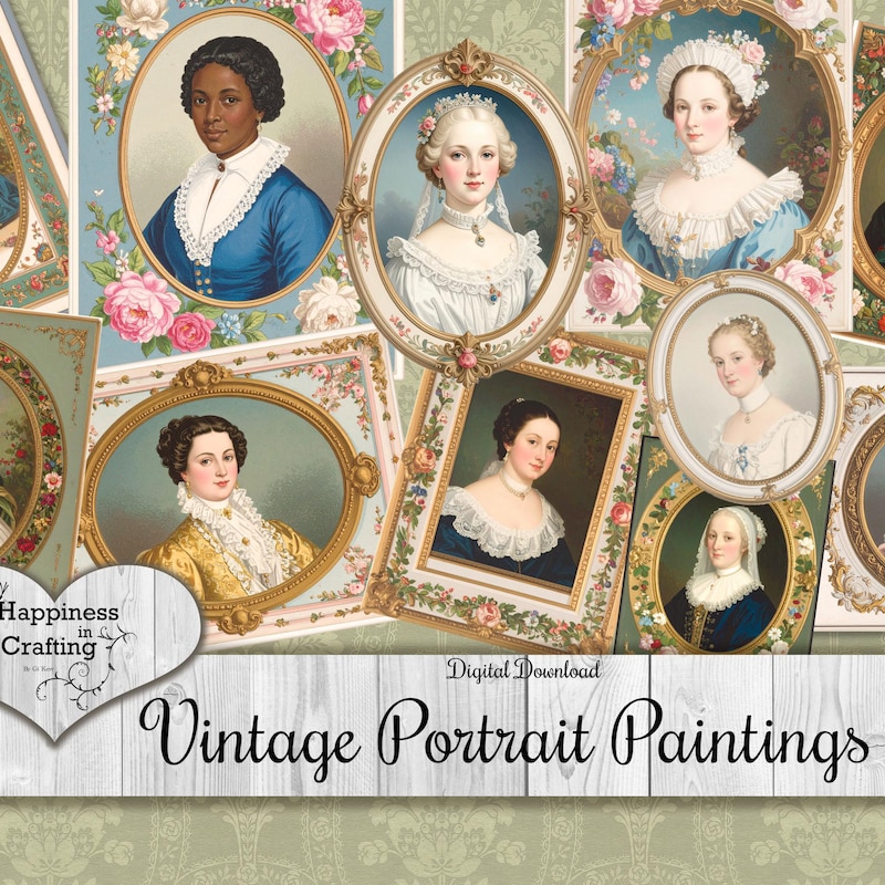 Vintage Printable Portraits Etsy