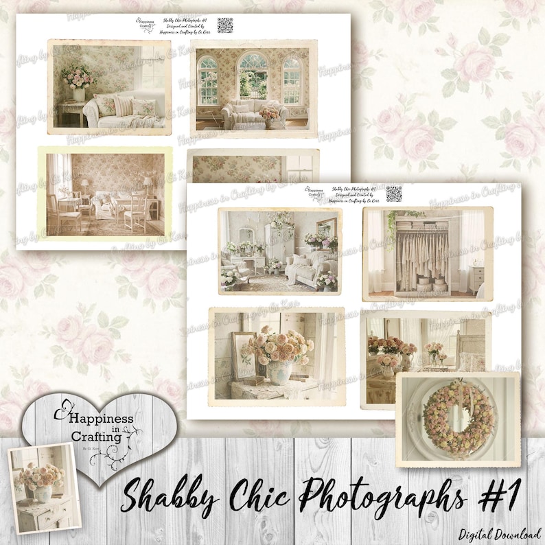 Shabby Chic Photographs #1 - Instant Digital Download, Printable ...
