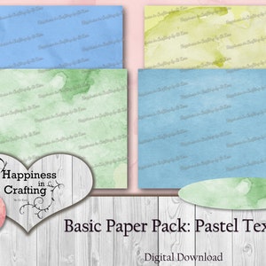 Basic Paper Pack: Pastel Textures 20 Pages Instant Digital Download, Printable, Digital Kit for Junk Journals, Scrapbooking, Gi Kerr image 6