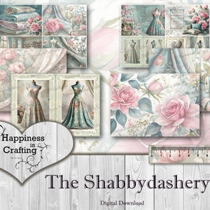 The Shabbydashery Instant Digital Download, Printable, Digital Kit for Junk Journals, Scrapbooking, Happiness in Crafting, Gi Kerr image 3