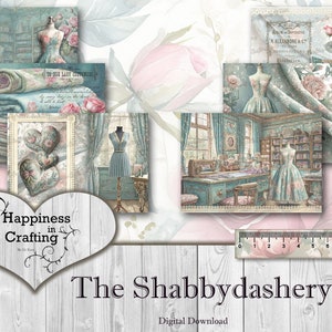 The Shabbydashery Instant Digital Download, Printable, Digital Kit for Junk Journals, Scrapbooking, Happiness in Crafting, Gi Kerr image 2