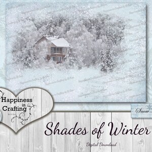 Shades of Winter Instant Digital Download, Printable, Digital Kit for Junk Journals, Scrapbooking, Happiness in Crafting, Gi Kerr image 5