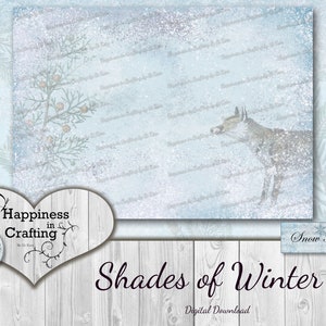 Shades of Winter Instant Digital Download, Printable, Digital Kit for Junk Journals, Scrapbooking, Happiness in Crafting, Gi Kerr image 6