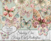 Shabby Chic Fussy Cut Butterflies - Instant Digital Download, Printable, Digital Kit for Junk Journals, Scrapbooking, Gi Kerr