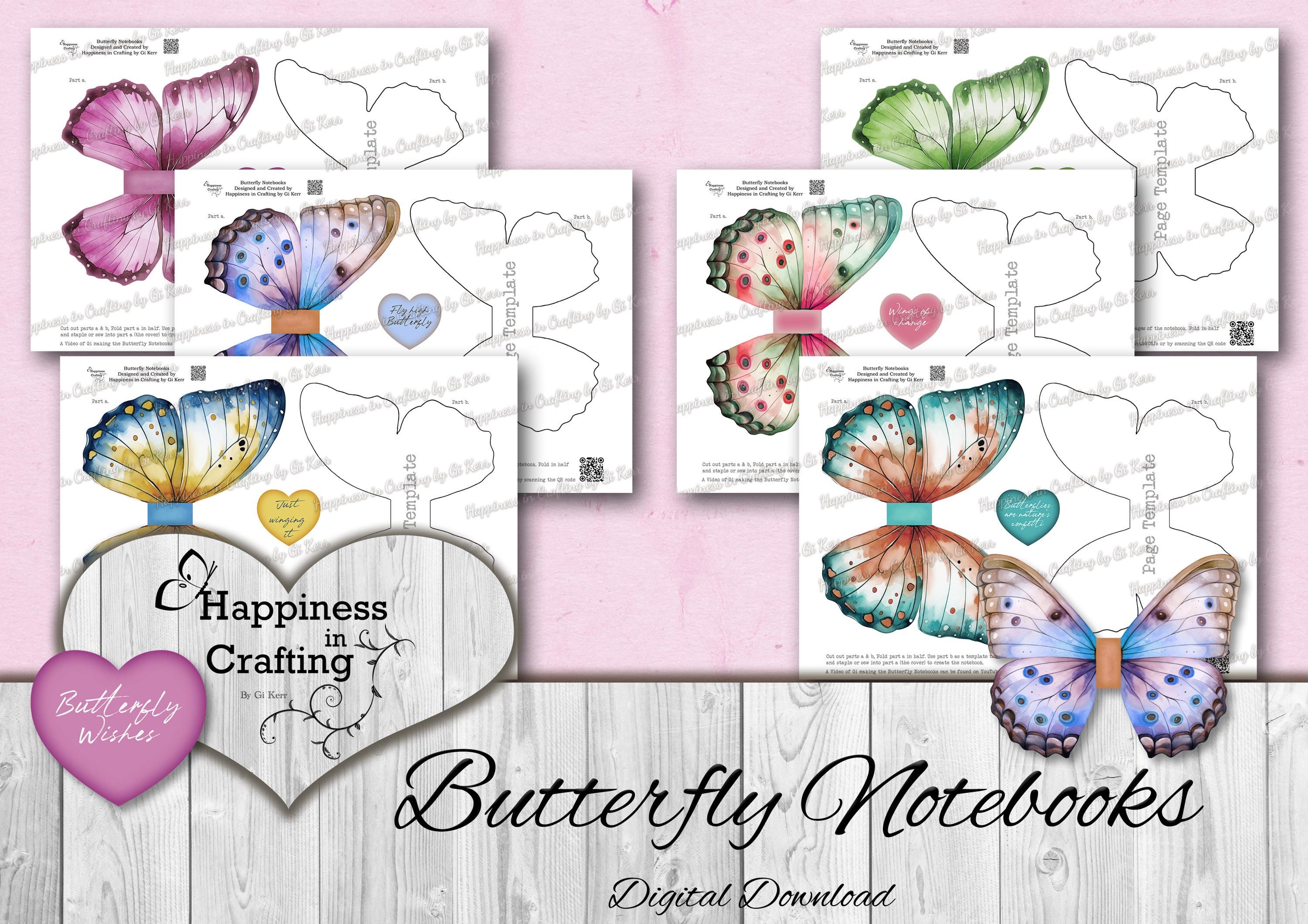 Butterfly Notebooks - Instant Digital Download, Printable, Digital Kit ...