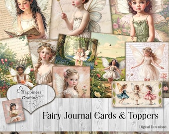 Fairy Journal Cards & Toppers - Instant Digital Download, Printable, Digital Kit for Junk Journals, Scrapbooking, Gi Kerr