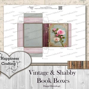 Vintage & Shabby Book Boxes - Instant Digital Download, Printable ...