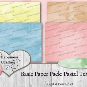 Basic Paper Pack: Pastel Textures 20 Pages Instant Digital Download, Printable, Digital Kit for Junk Journals, Scrapbooking, Gi Kerr image 5