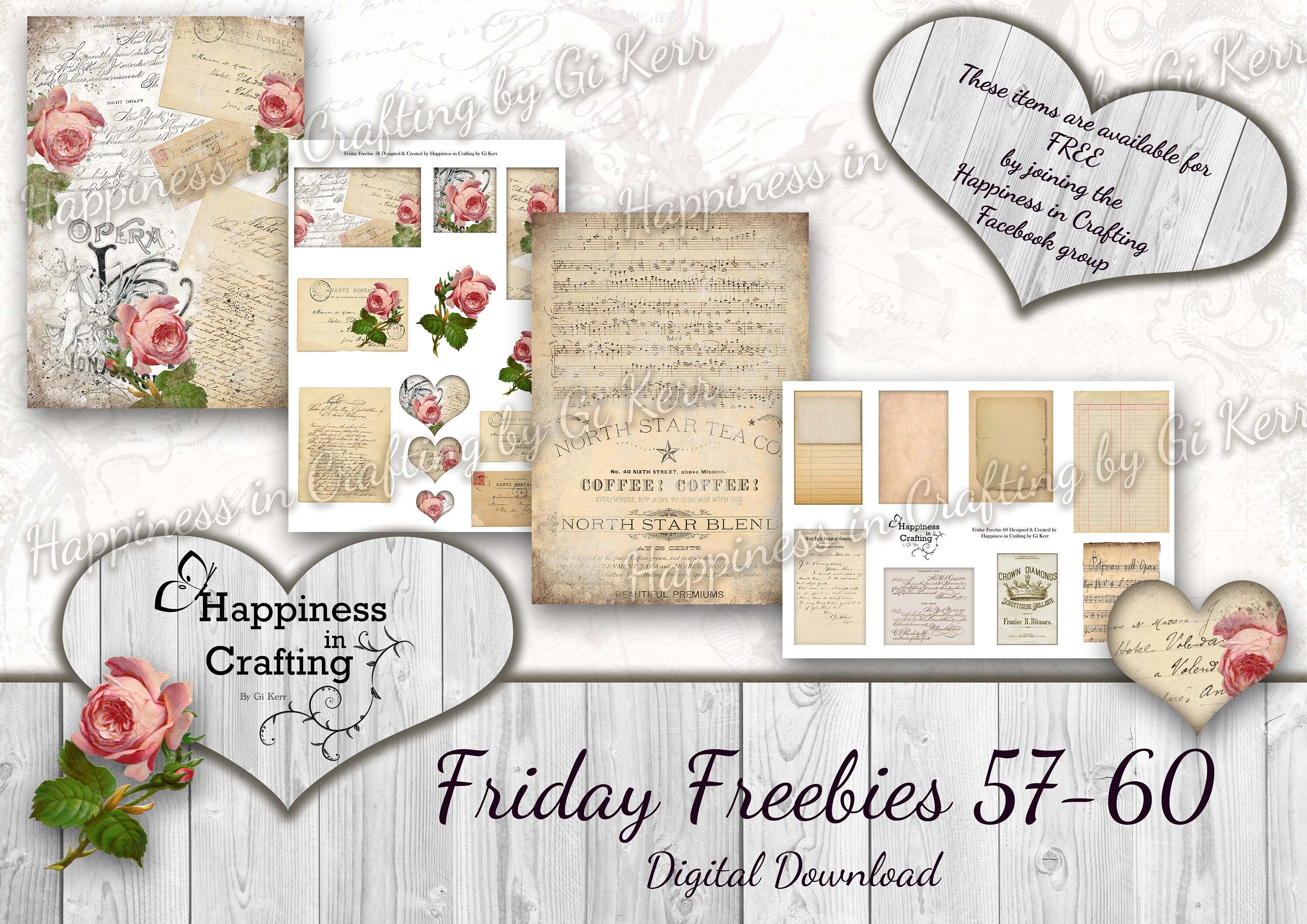 Friday Freebies 57-60 - Instant Digital Download