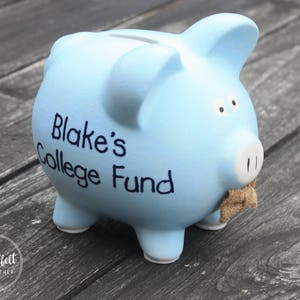 Personalized Piggy Bank - Custom Piggy Bank - Unique Baby Gift for Boy or Girl - College Fund Piggy Bank - New Baby Gift - Custom Baby Gift