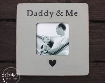 Daddy Picture Frame First Father's Day Gift New Dad Gift Personalized Picture Frame Gift from Child to Dad Rustic Distressed Frames