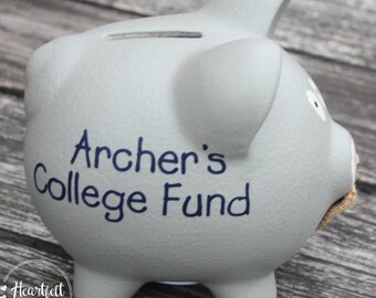 Piggy Bank for Boys - Personalized Piggy Banks with Name - College Fund Baby Boy Custom Baby Gifts