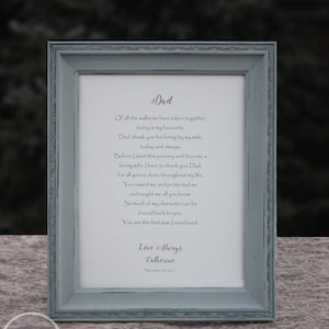 Wedding Gift for Father of the Bride - Wedding Gift for Dad from Daughter - Dad Wedding Day Poem - Father Wedding Gift - Dad Gift from Bride